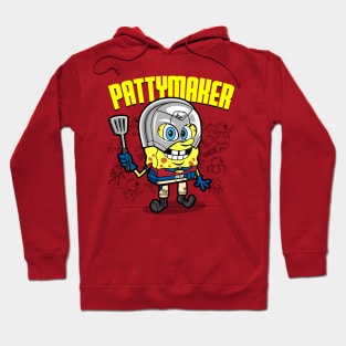 Funny Cute Superhero Burger Maker Cartoon Parody Hoodie